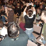 Frenzy before Zuckerberg keynote in 2008.